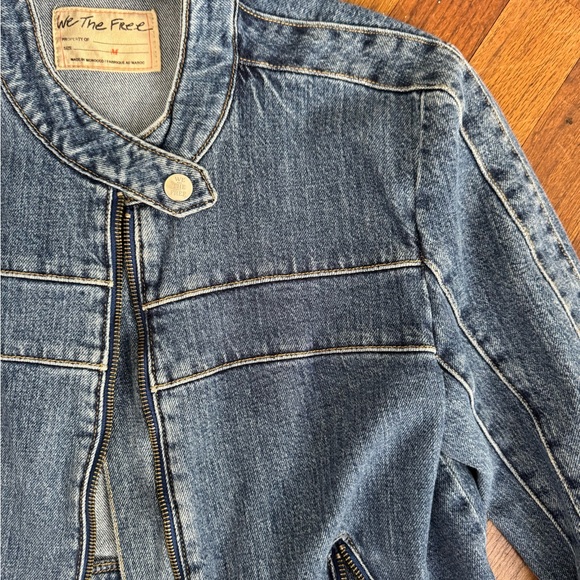 We The Free fast lane denim moto Jacket - Picture 3 of 10